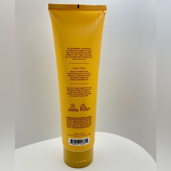 🦋$4~ Goodbaths Ultra-Moisturizing Body Cream ~ Cozy Hour ~ Full Size 10oz ~ NEW - Picture 2 of 6